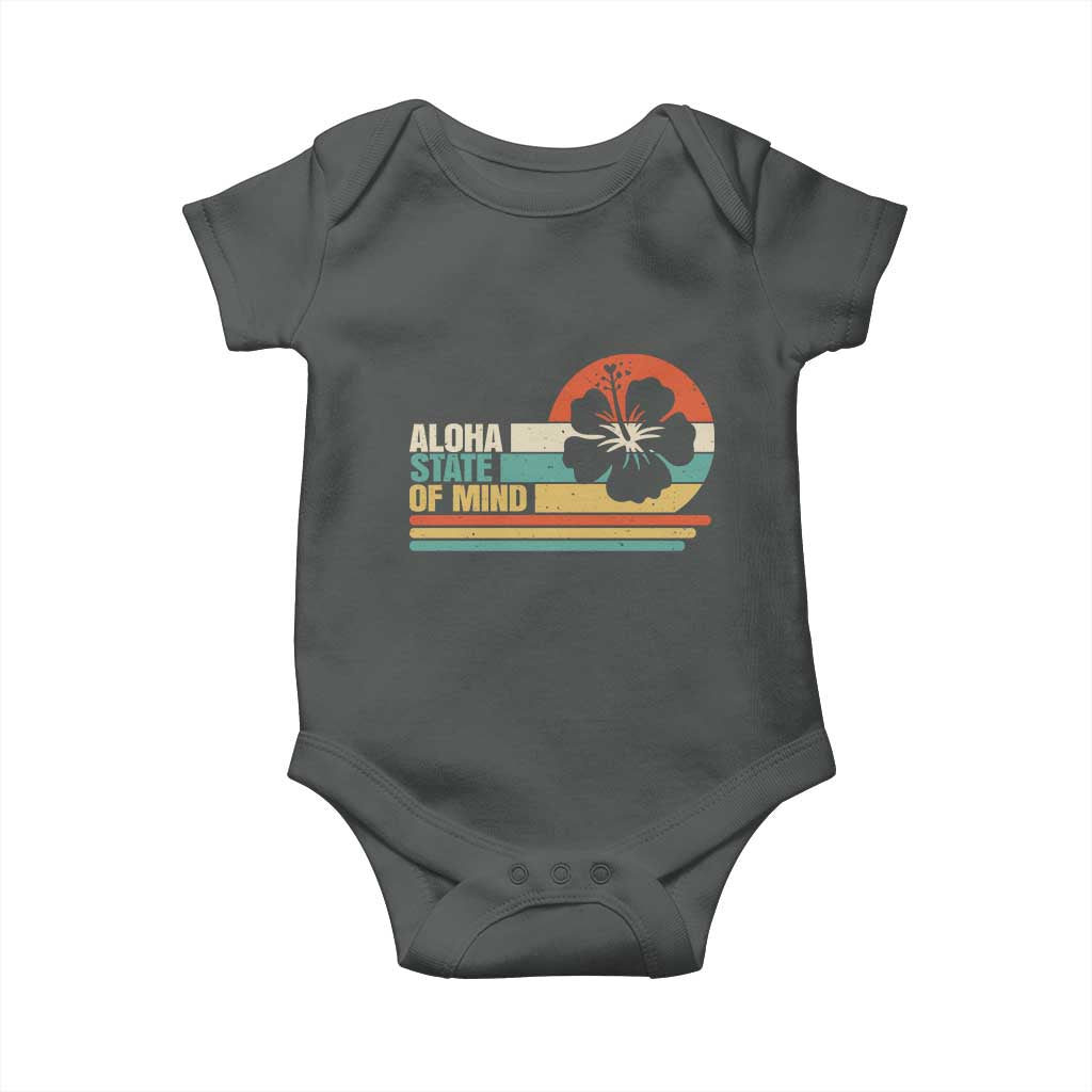Aloha State Of Mind Baby Onesie Tropical Hibiscus Floral