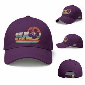 Aloha State Of Mind Baseball Cap Tropical Hibiscus Floral