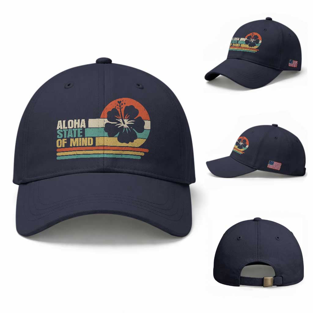 Aloha State Of Mind Baseball Cap Tropical Hibiscus Floral