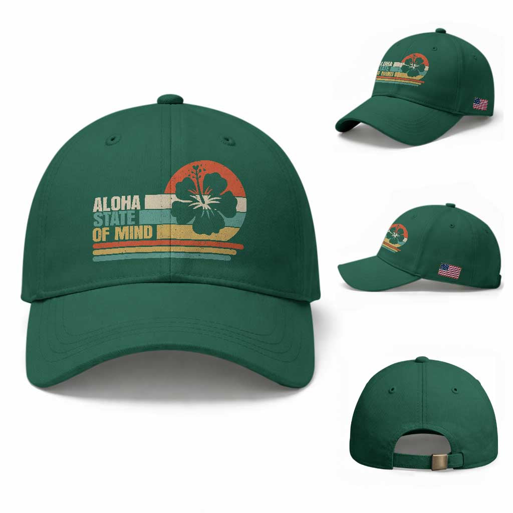 Aloha State Of Mind Baseball Cap Tropical Hibiscus Floral