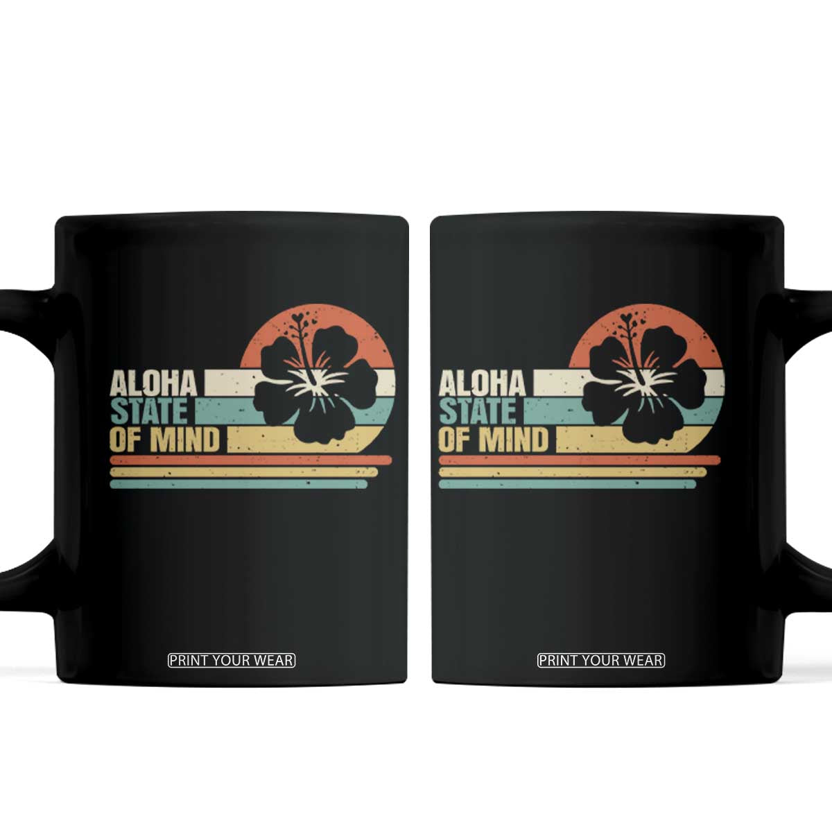 Aloha State Of Mind Coffee Mug Tropical Hibiscus Floral