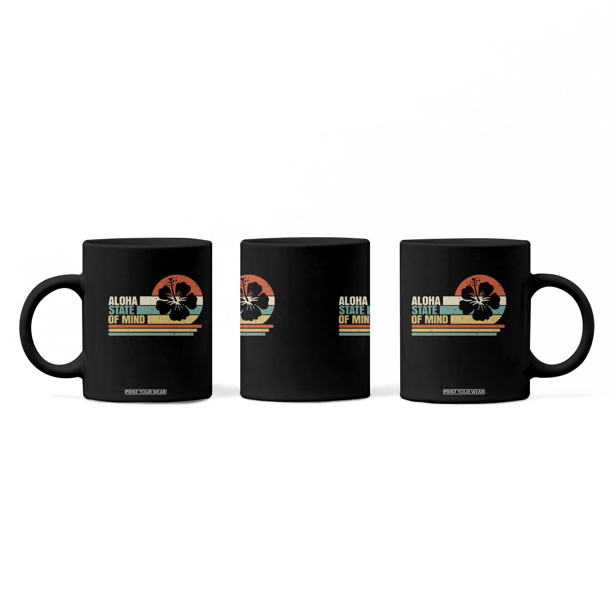 Aloha State Of Mind Coffee Mug Tropical Hibiscus Floral