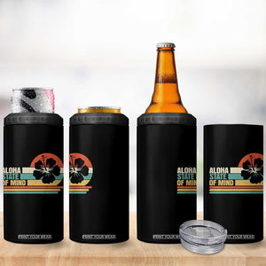 Aloha State Of Mind 4 in 1 Can Cooler Tumbler Tropical Hibiscus Floral