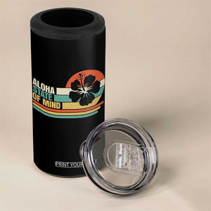 Aloha State Of Mind 4 in 1 Can Cooler Tumbler Tropical Hibiscus Floral