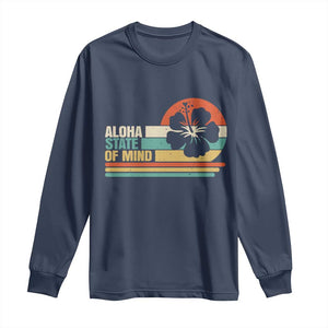 Aloha State Of Mind Long Sleeve Shirt Tropical Hibiscus Floral