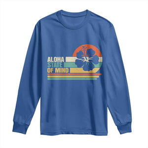 Aloha State Of Mind Long Sleeve Shirt Tropical Hibiscus Floral