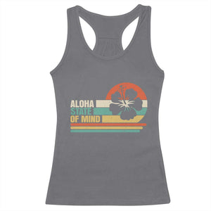 Aloha State Of Mind Racerback Tank Top Tropical Hibiscus Floral
