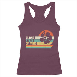 Aloha State Of Mind Racerback Tank Top Tropical Hibiscus Floral