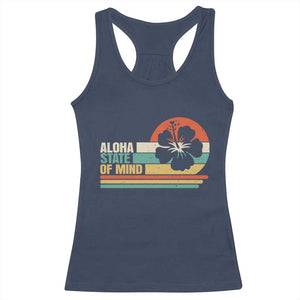 Aloha State Of Mind Racerback Tank Top Tropical Hibiscus Floral