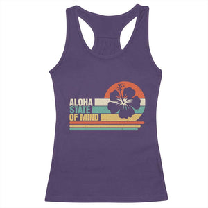 Aloha State Of Mind Racerback Tank Top Tropical Hibiscus Floral