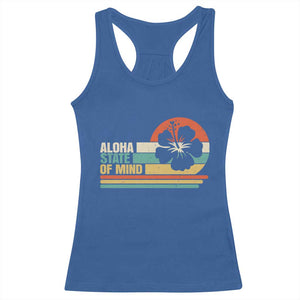 Aloha State Of Mind Racerback Tank Top Tropical Hibiscus Floral