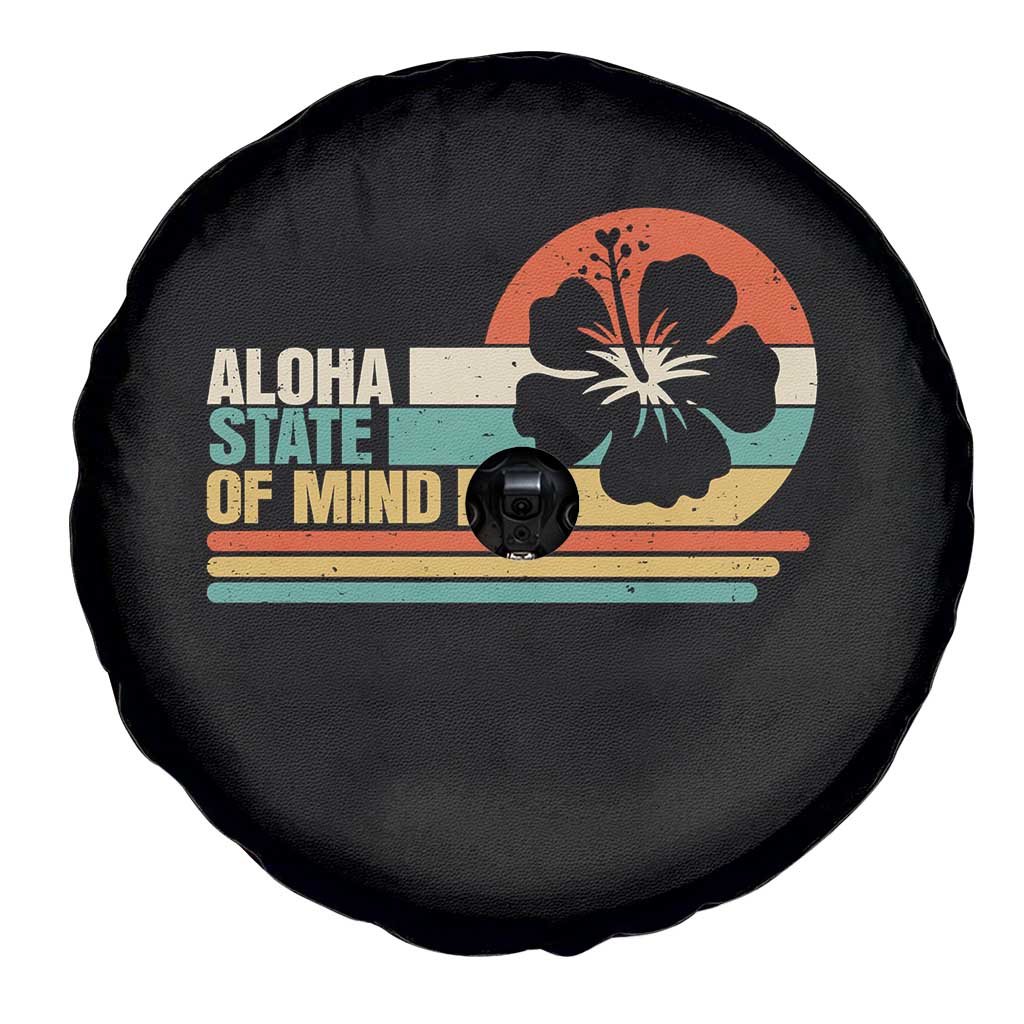 Aloha State Of Mind Spare Tire Cover Tropical Hibiscus Floral TS14 Print Your Wear