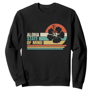 Aloha State Of Mind Sweatshirt Tropical Hibiscus Floral