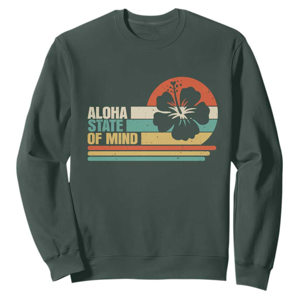 Aloha State Of Mind Sweatshirt Tropical Hibiscus Floral