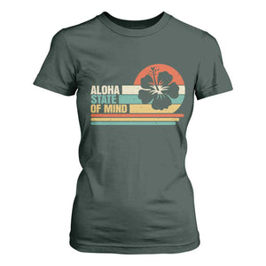 Aloha State Of Mind T Shirt For Women Tropical Hibiscus Floral
