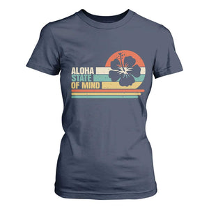 Aloha State Of Mind T Shirt For Women Tropical Hibiscus Floral