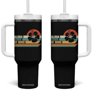 Aloha State Of Mind Tumbler With Handle Tropical Hibiscus Floral