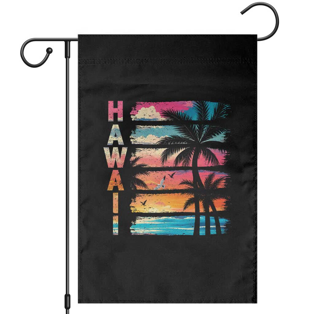 Vintage Hawaii Tropical Beach Vacation Garden Flag