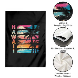 Vintage Hawaii Tropical Beach Vacation Garden Flag