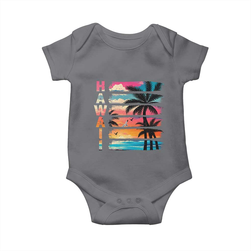 Vintage Hawaii Tropical Beach Vacation Baby Onesie