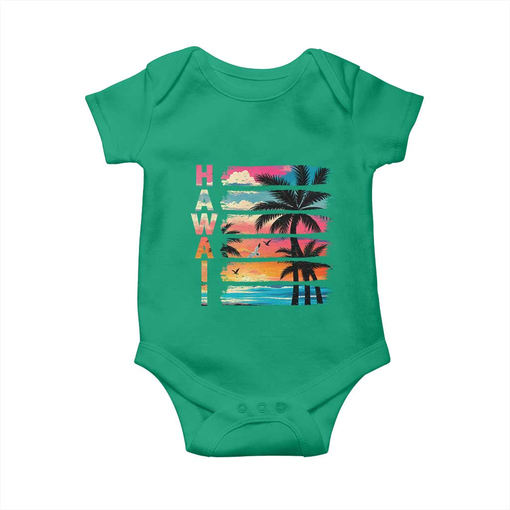 Vintage Hawaii Tropical Beach Vacation Baby Onesie