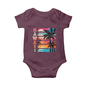 Vintage Hawaii Tropical Beach Vacation Baby Onesie