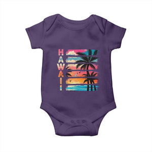 Vintage Hawaii Tropical Beach Vacation Baby Onesie