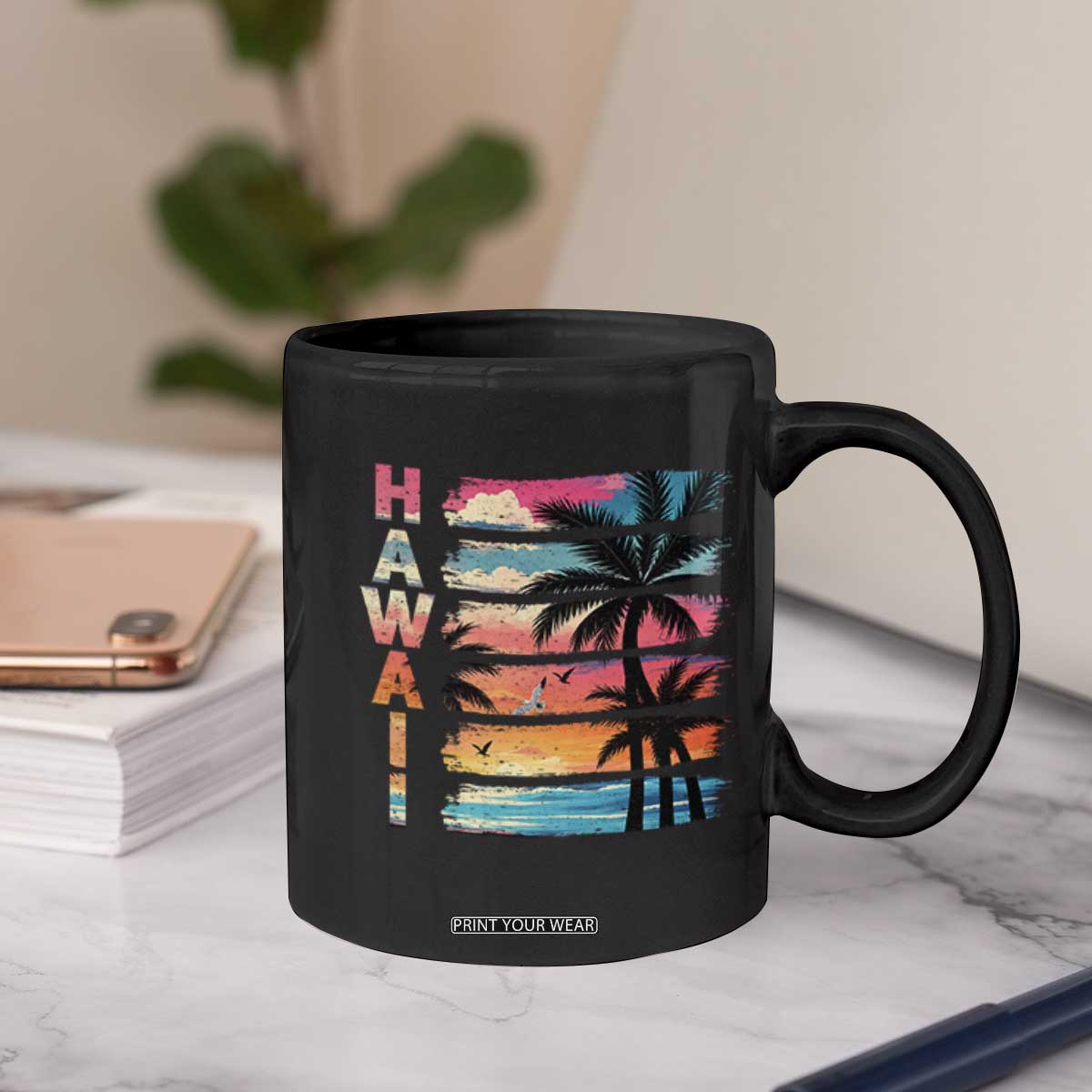 Vintage Hawaii Tropical Beach Vacation Coffee Mug
