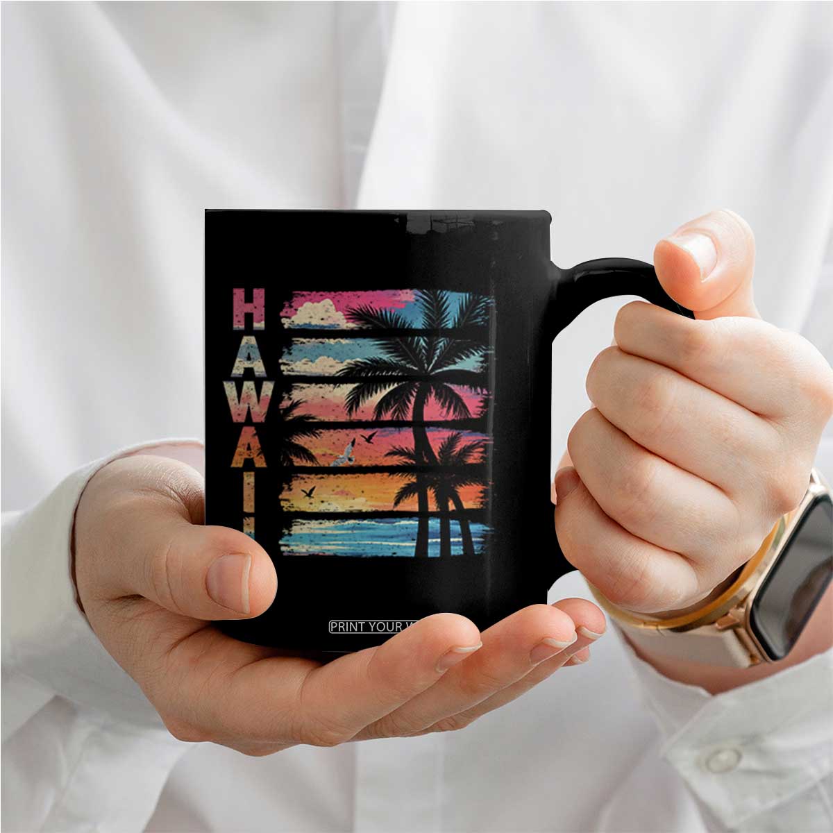 Vintage Hawaii Tropical Beach Vacation Coffee Mug
