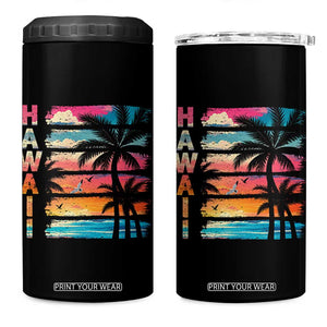 Vintage Hawaii Tropical Beach Vacation 4 in 1 Can Cooler Tumbler TS14 One Size: 16 oz Black Print Your Wear