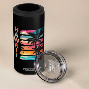 Vintage Hawaii Tropical Beach Vacation 4 in 1 Can Cooler Tumbler TS14 Print Your Wear