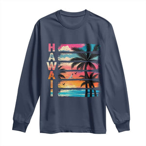 Vintage Hawaii Tropical Beach Vacation Long Sleeve Shirt