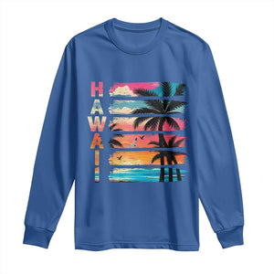 Vintage Hawaii Tropical Beach Vacation Long Sleeve Shirt