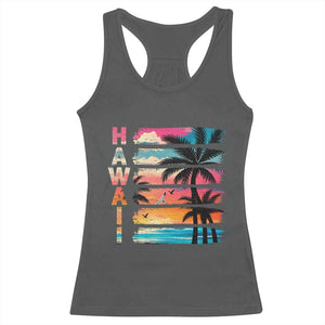 Vintage Hawaii Tropical Beach Vacation Racerback Tank Top TS14 Dark Heather Print Your Wear