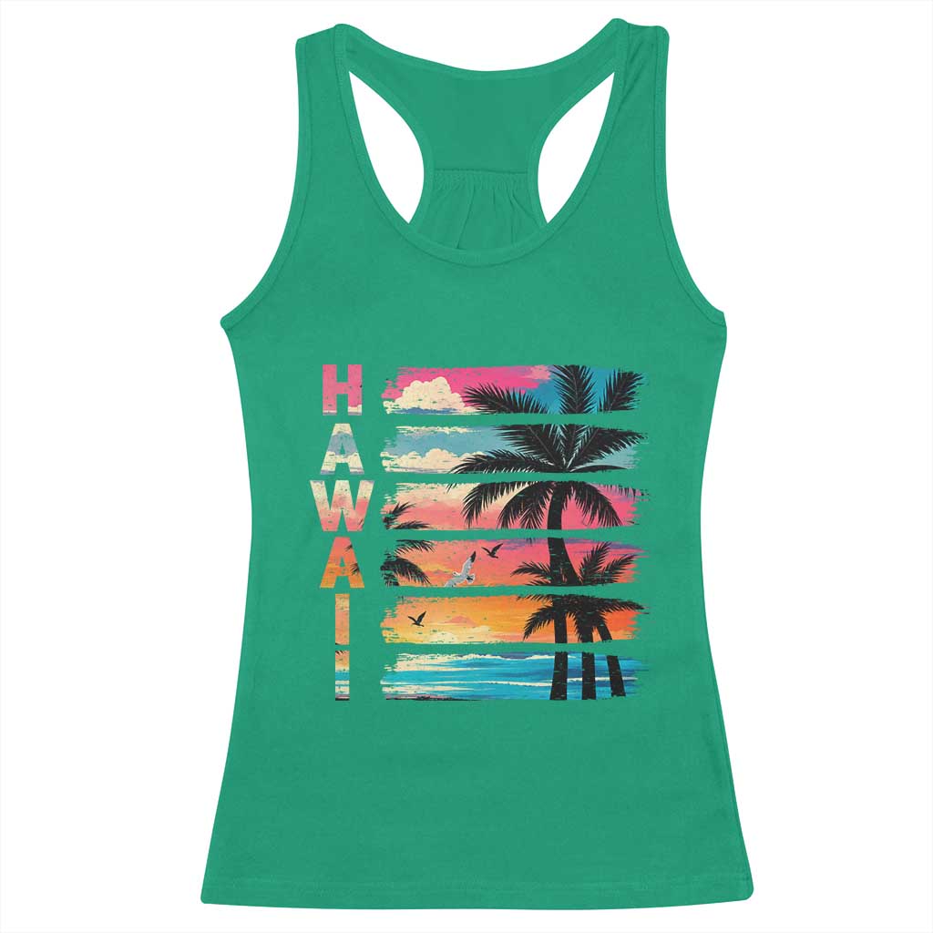 Vintage Hawaii Tropical Beach Vacation Racerback Tank Top TS14 Irish Green Print Your Wear
