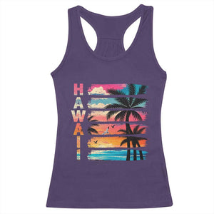 Vintage Hawaii Tropical Beach Vacation Racerback Tank Top TS14 Purple Print Your Wear