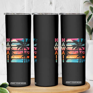 Vintage Hawaii Tropical Beach Vacation Skinny Tumbler