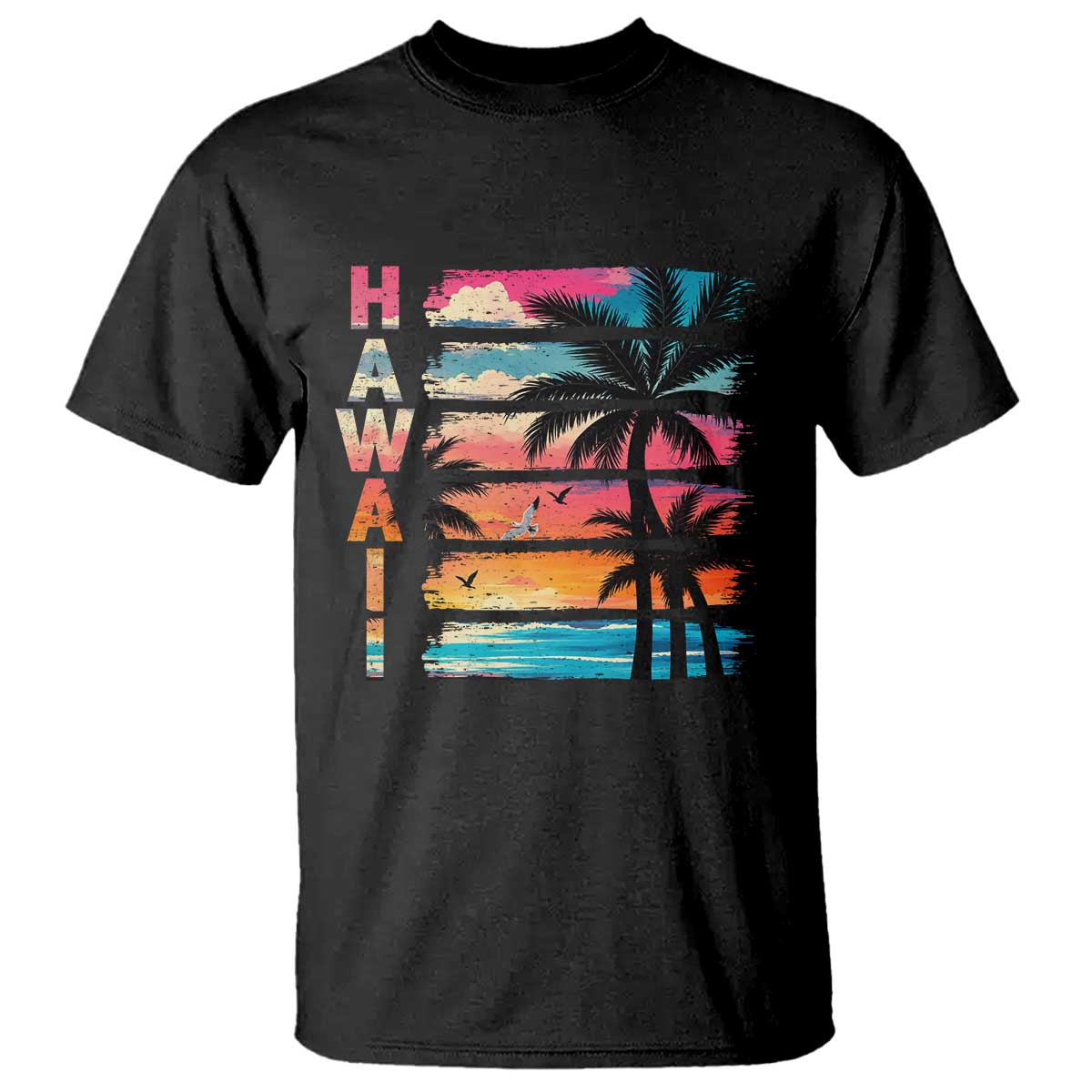 Vintage Hawaii Tropical Beach Vacation T Shirt