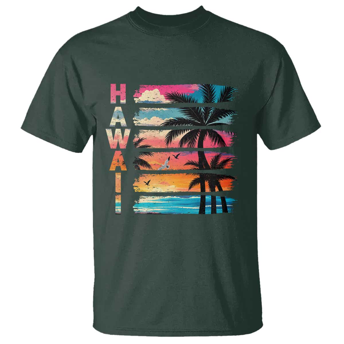 Vintage Hawaii Tropical Beach Vacation T Shirt