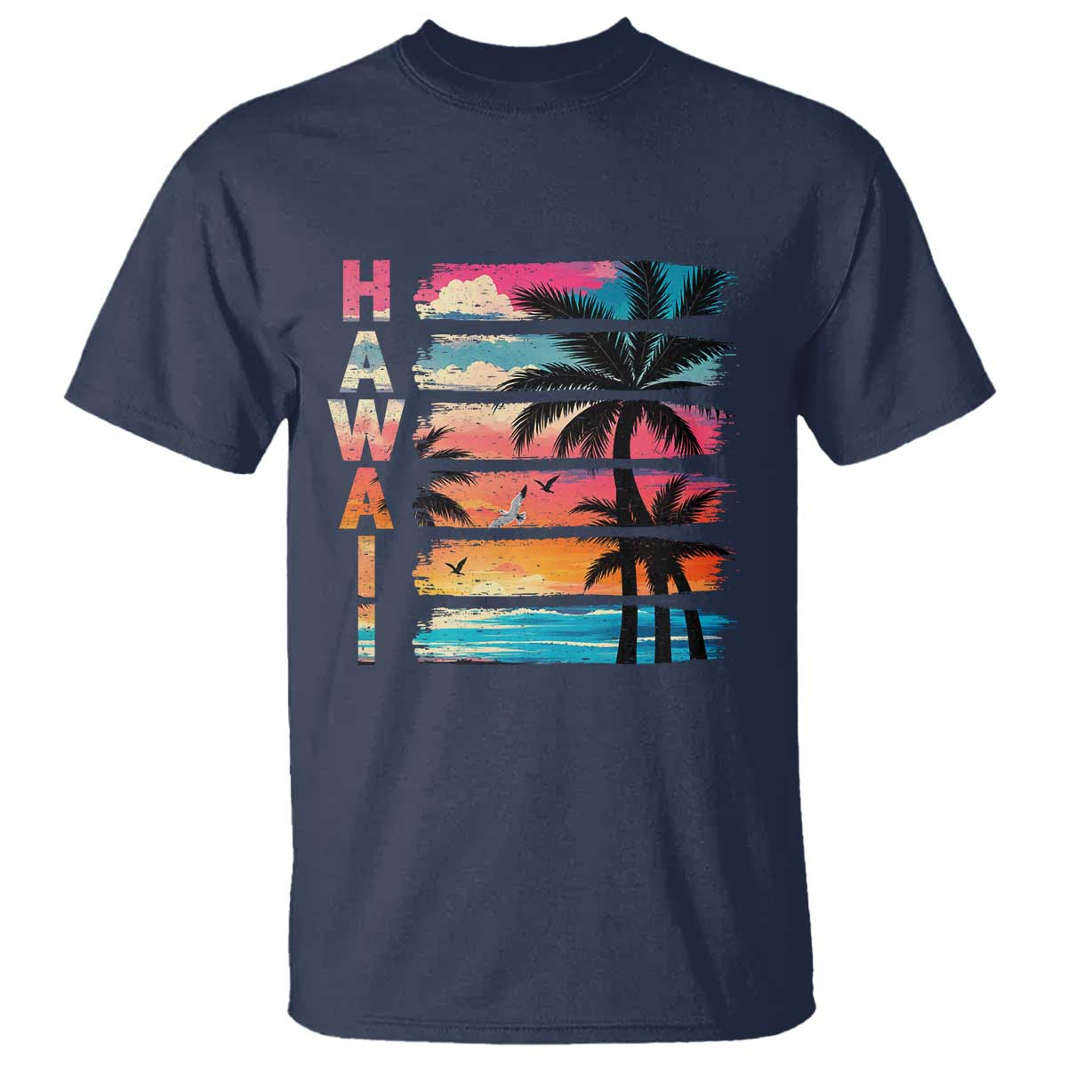 Vintage Hawaii Tropical Beach Vacation T Shirt