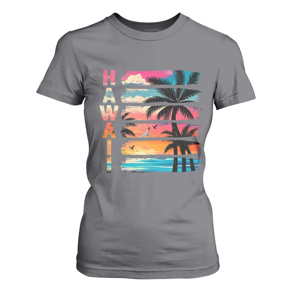 Vintage Hawaii Tropical Beach Vacation T Shirt For Women