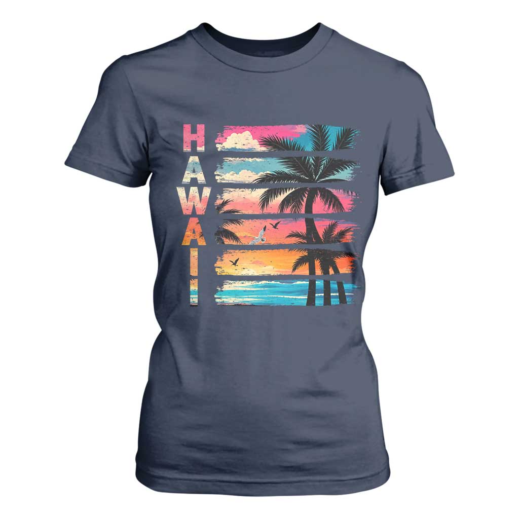 Vintage Hawaii Tropical Beach Vacation T Shirt For Women
