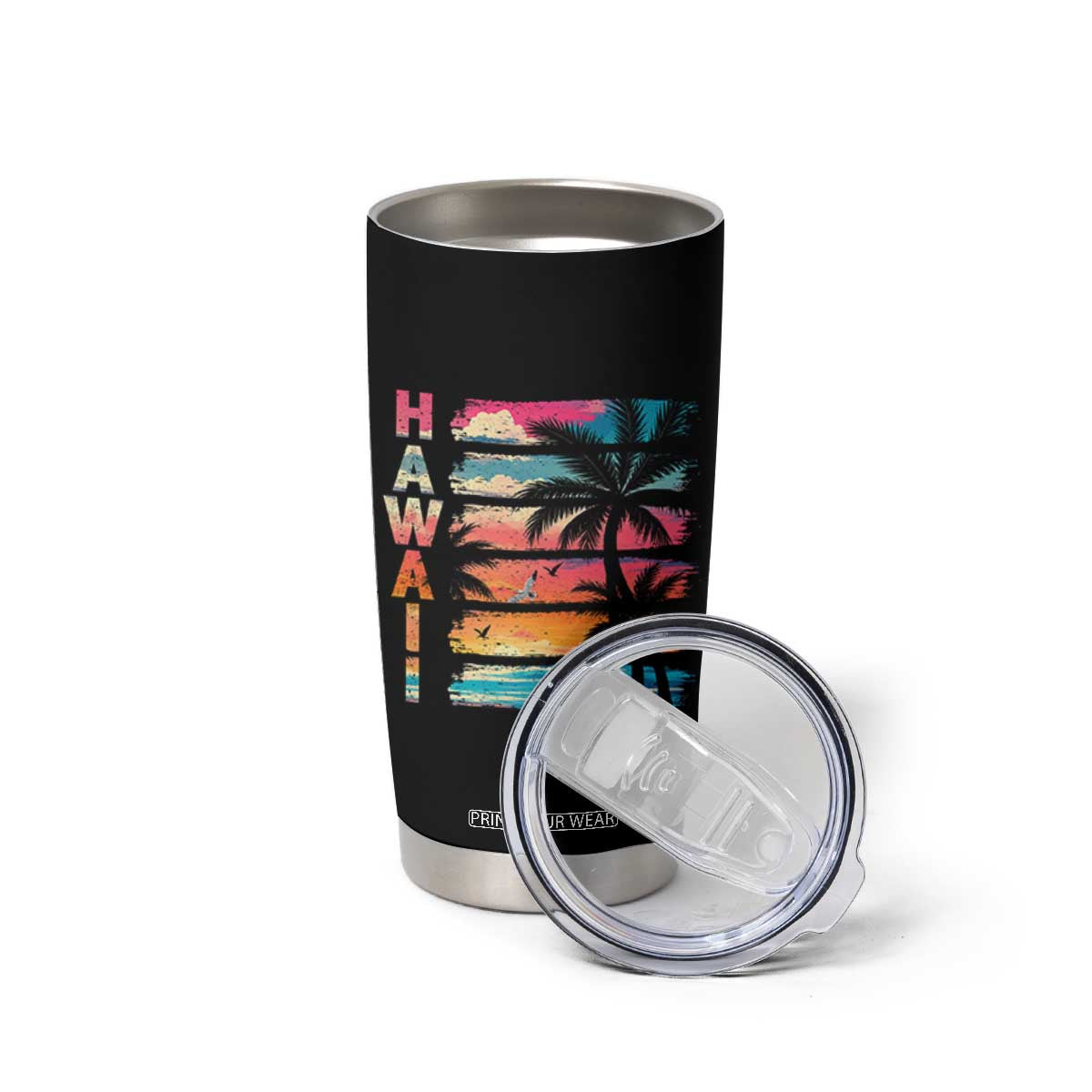 Vintage Hawaii Tropical Beach Vacation Tumbler Cup