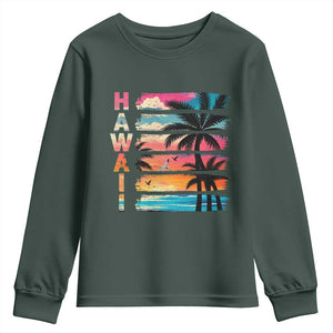 Vintage Hawaii Tropical Beach Vacation Youth Sweatshirt