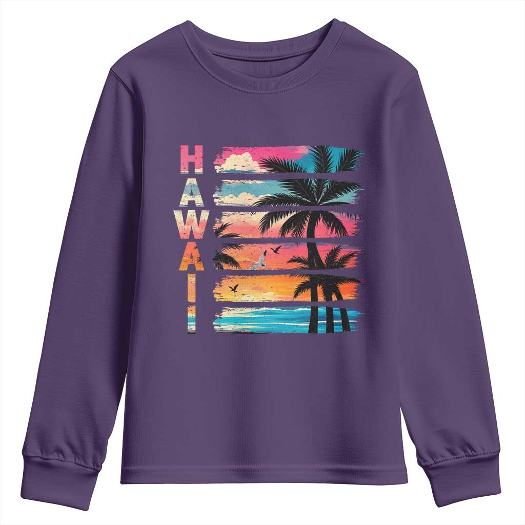 Vintage Hawaii Tropical Beach Vacation Youth Sweatshirt