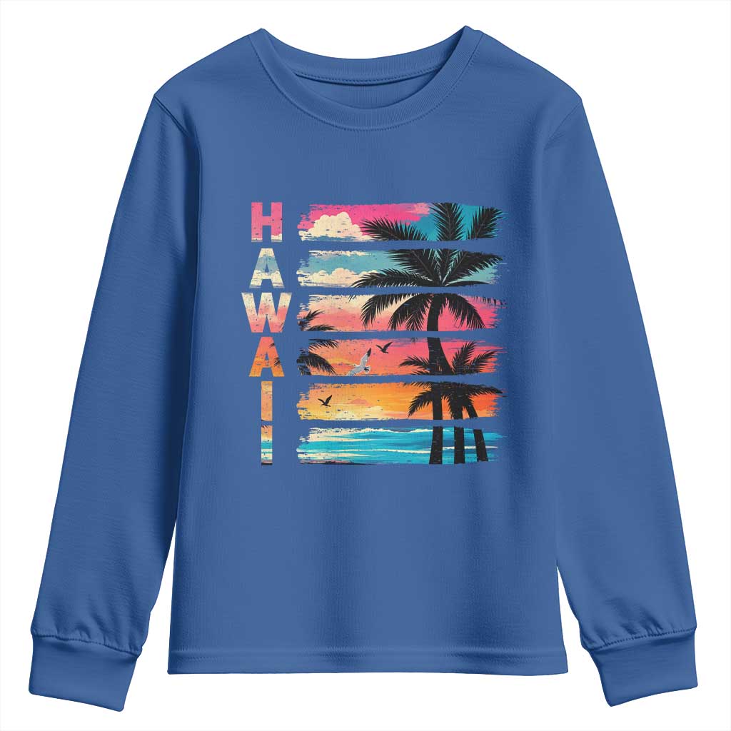 Vintage Hawaii Tropical Beach Vacation Youth Sweatshirt
