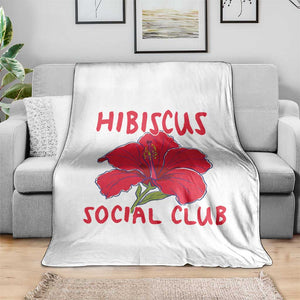 Hibiscus Flower Throw Blanket Aloha Hawaii Tropical Beach Vacation