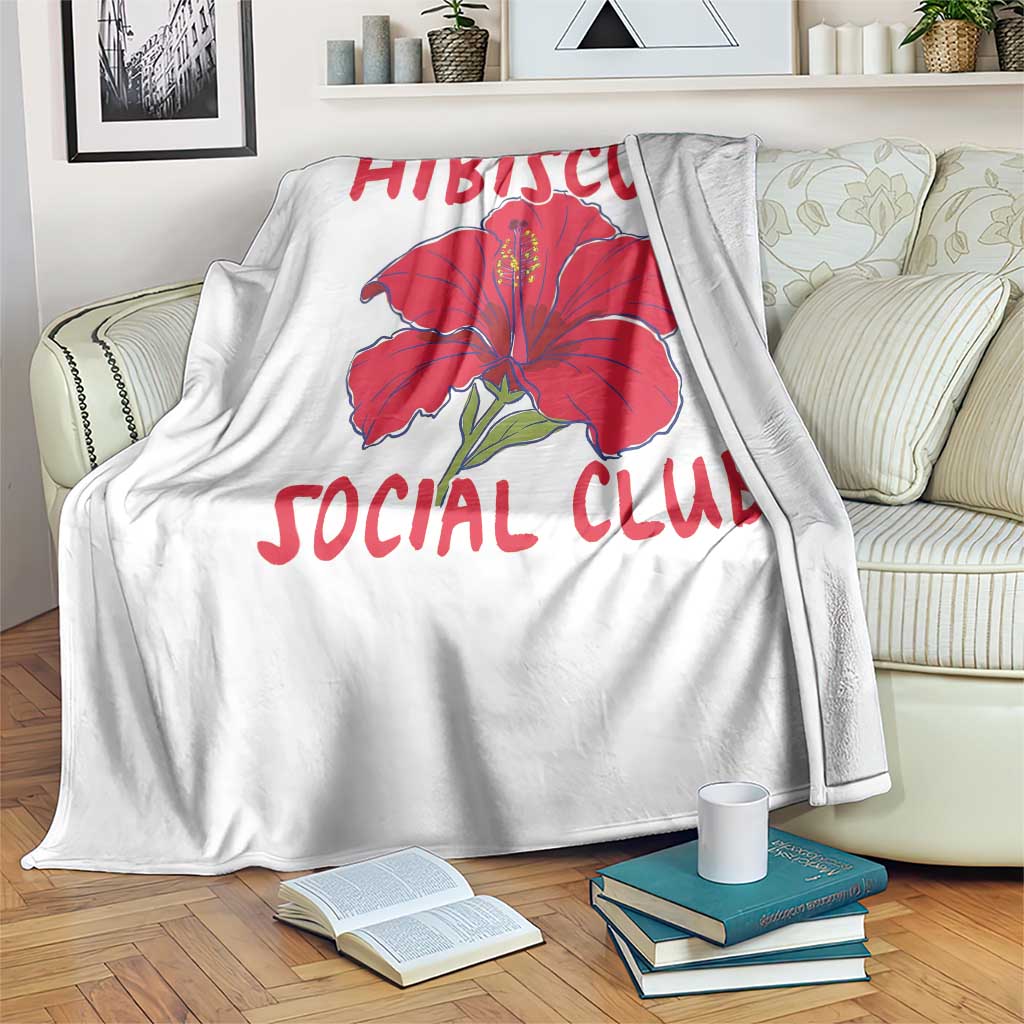 Hibiscus Flower Throw Blanket Aloha Hawaii Tropical Beach Vacation