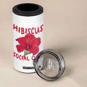 Hibiscus Flower 4 in 1 Can Cooler Tumbler Aloha Hawaii Tropical Beach Vacation