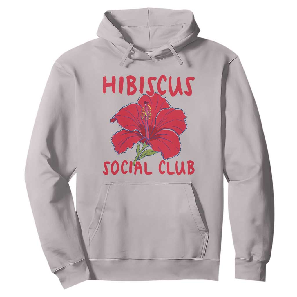 Hibiscus Flower Hoodie Aloha Hawaii Tropical Beach Vacation TS14 Ice Gray Print Your Wear
